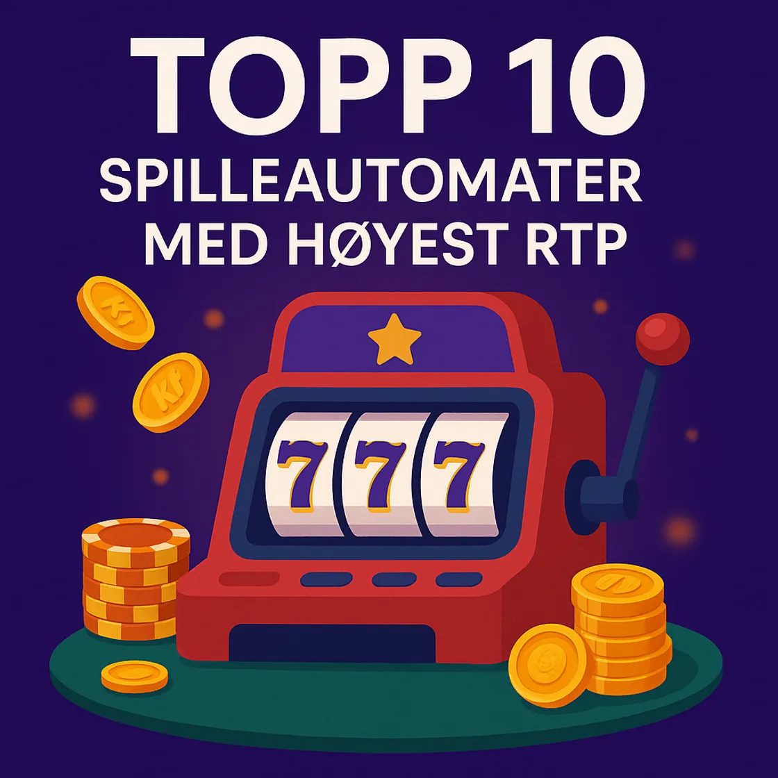 Topp 10 spilleautomater med høyest RTP